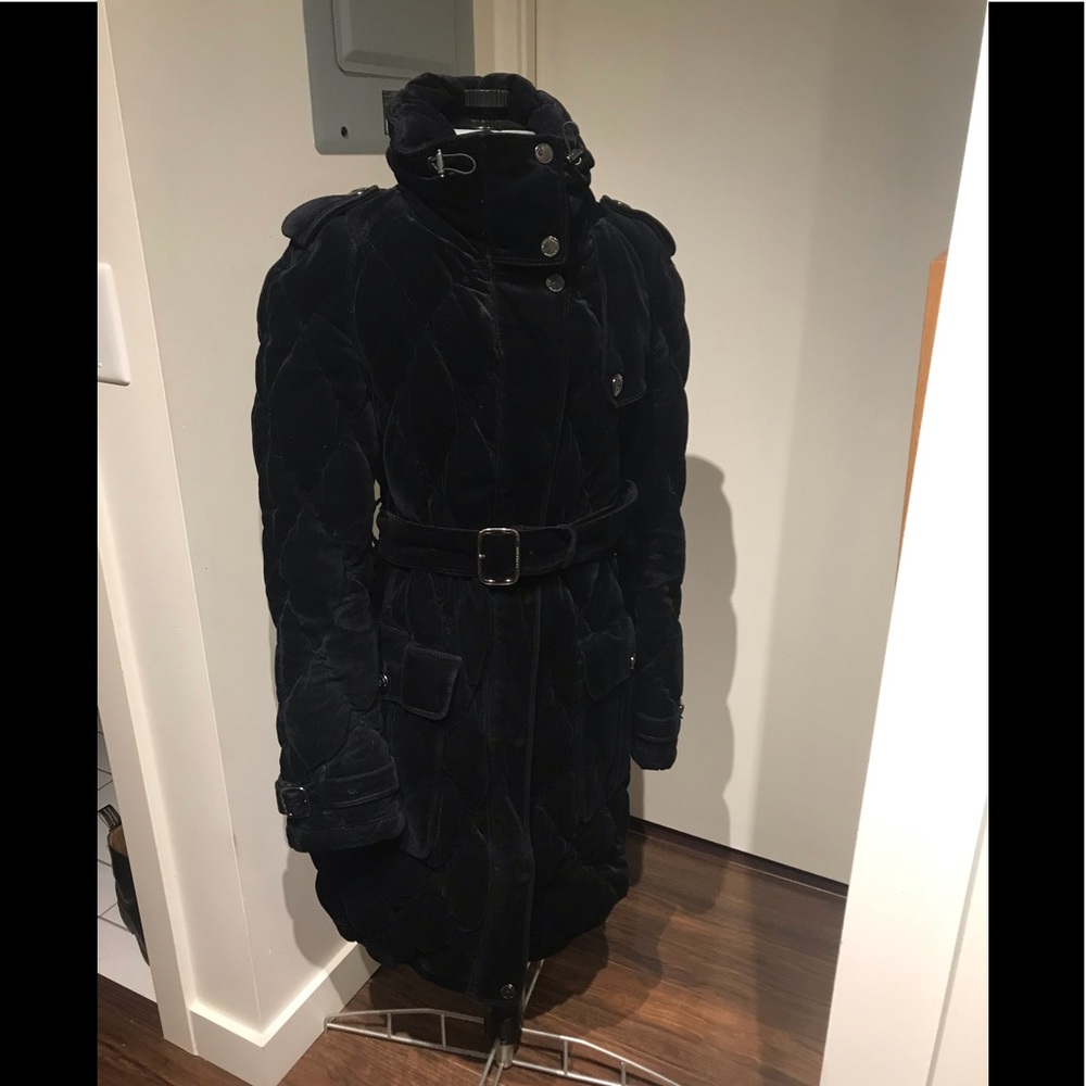 🔥sold 🔥Burberry velvet duck down puffer - small (as is) - Picture 3 of 17